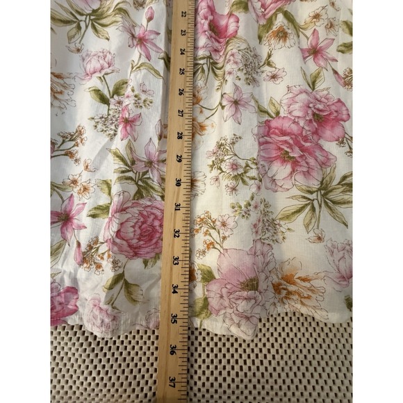 Blu Pepper Smocked Mini Dress L/8/10 Puff Sleeve Square Neck Fit & Flare Cottage - Picture 10 of 11